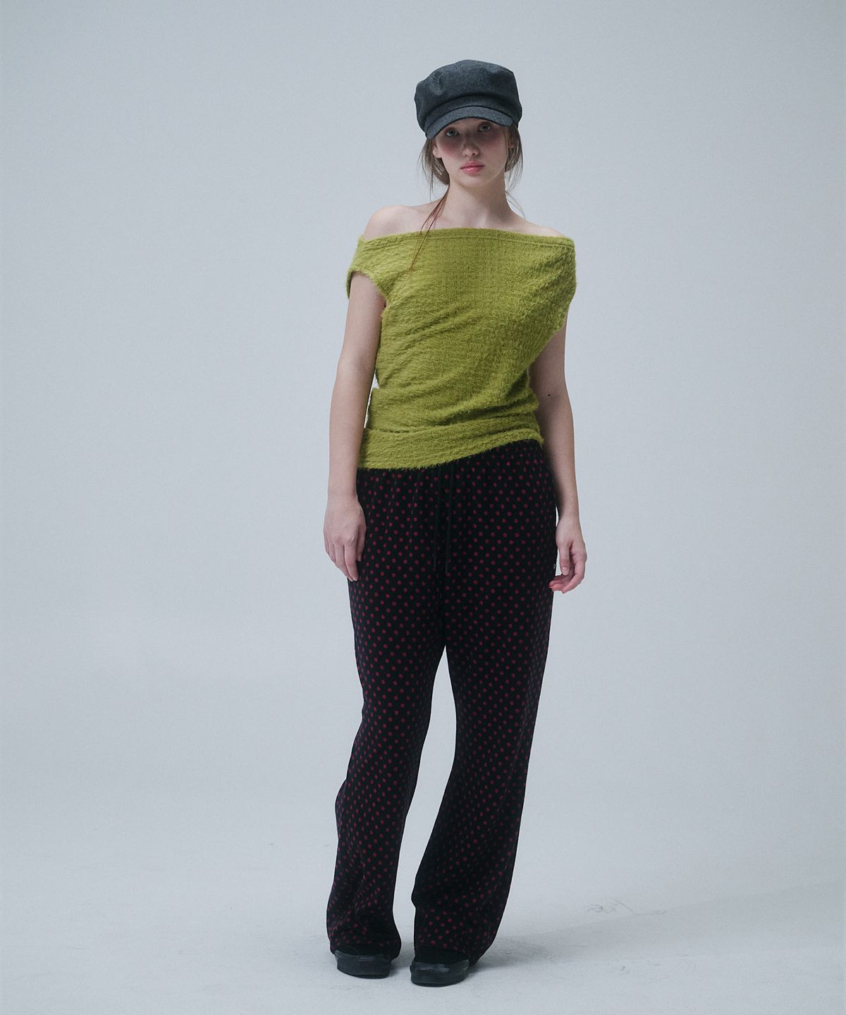 펀프롬펀(FUNFROMFUN) DOT BANDING PANTS, BLACK+PINK