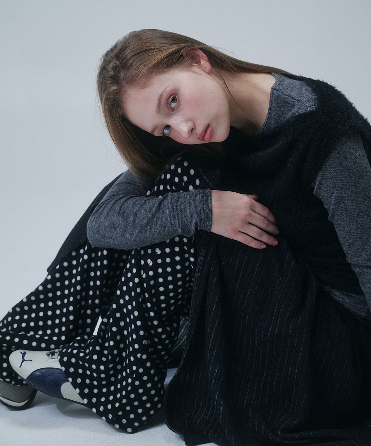 펀프롬펀(FUNFROMFUN) DOT BANDING PANTS _BLACK+WHITE