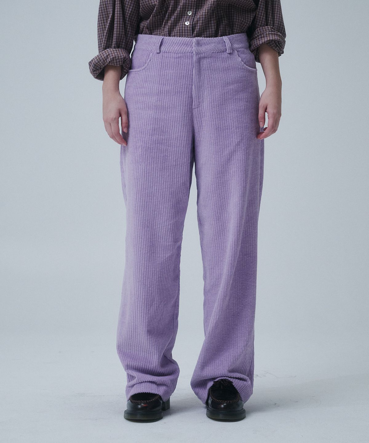 펀프롬펀(FUNFROMFUN) HEART POCKET CORDUROY PANTS, LAVENDER