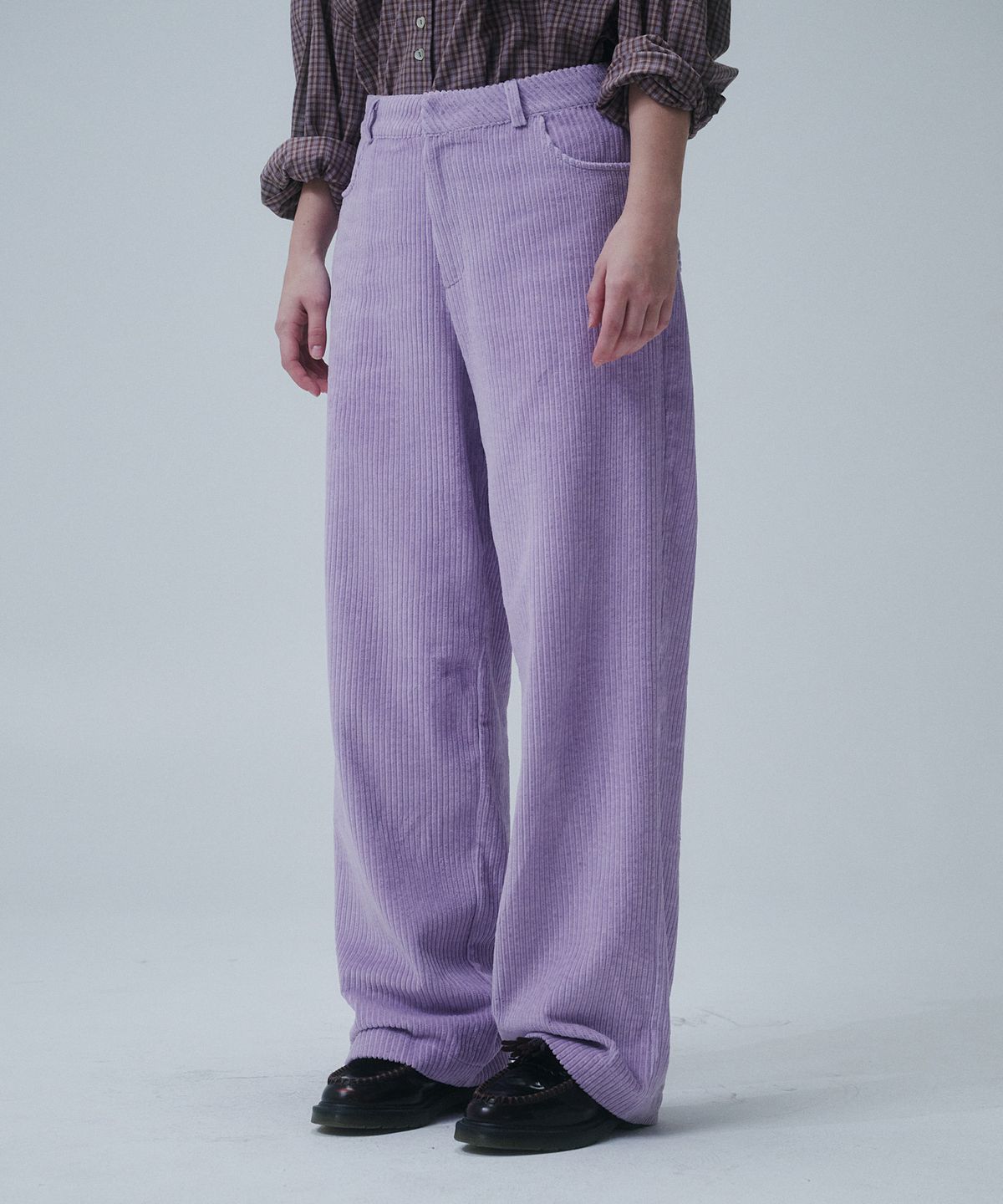 펀프롬펀(FUNFROMFUN) HEART POCKET CORDUROY PANTS, LAVENDER
