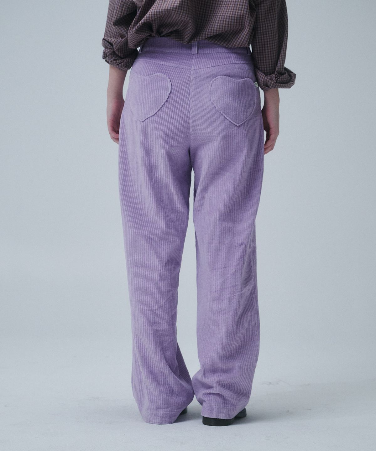 펀프롬펀(FUNFROMFUN) HEART POCKET CORDUROY PANTS, LAVENDER