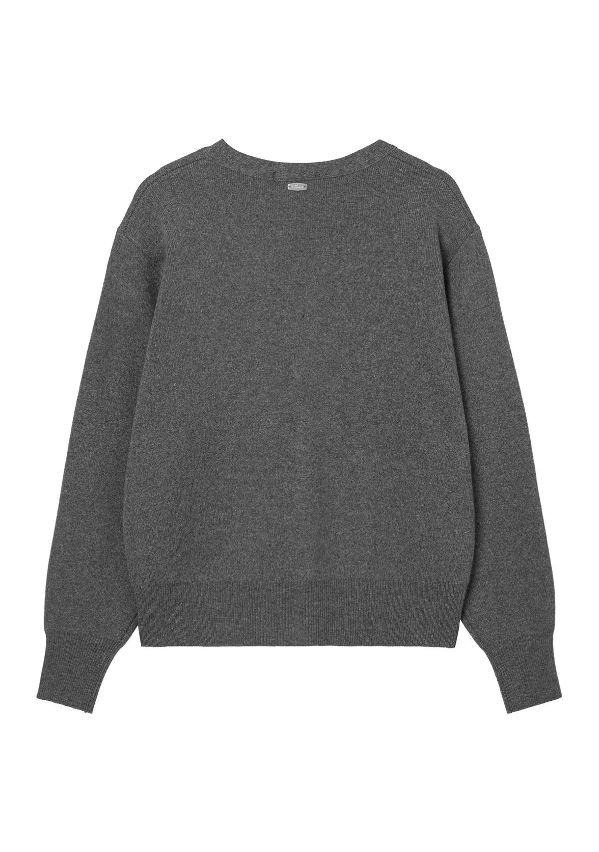 세비지(SAVAGE) V Neck Cardigan - Grey