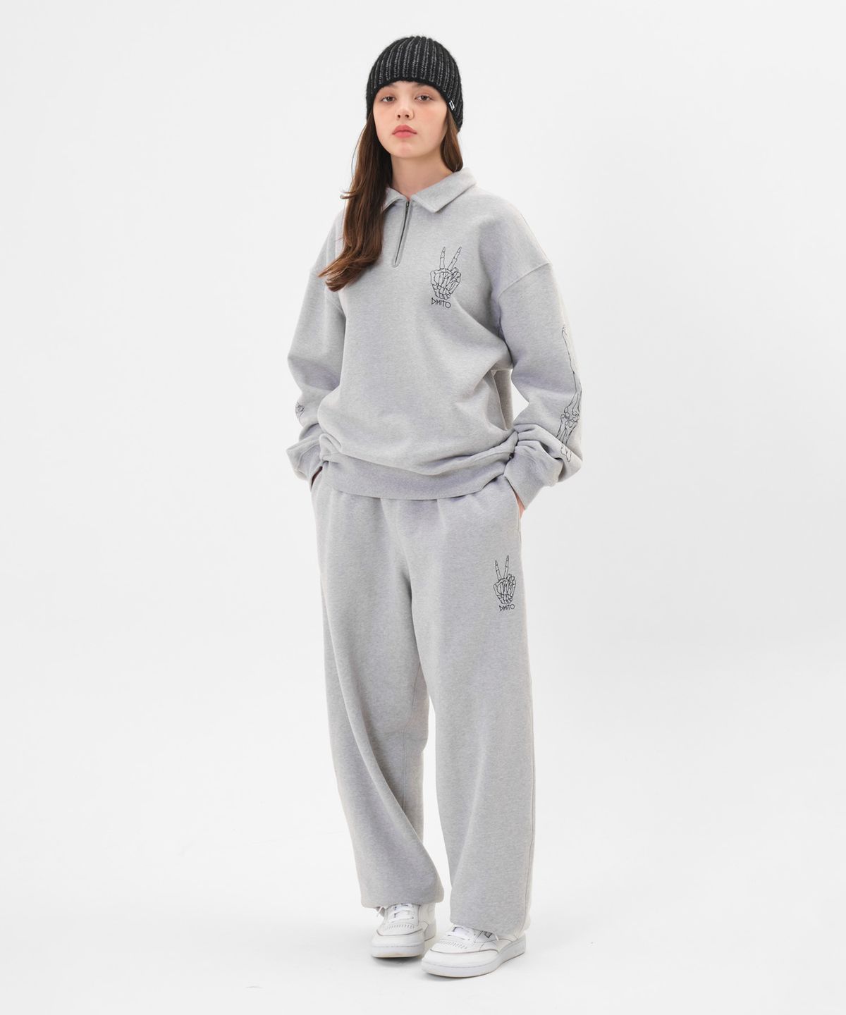디미토(DIMITO) PLAY SWEATPANTS HEATHER GREY