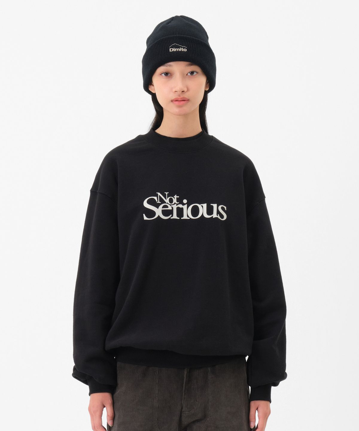 디미토(DIMITO) NS SWEATSHIRT BLACK