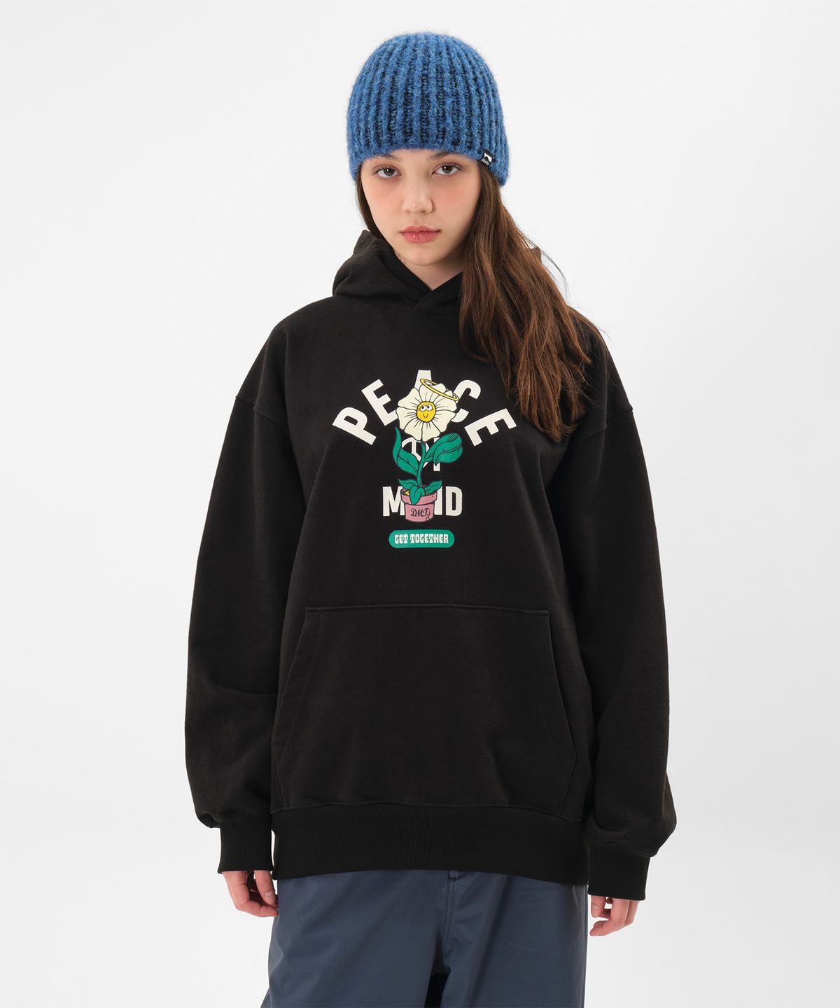 디미토(DIMITO) FLOWER HOODIE BLACK