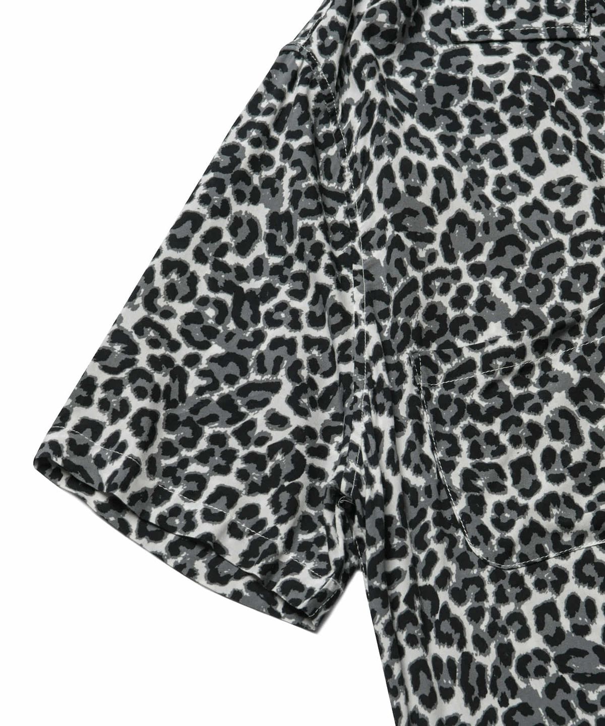 롤링스튜디오(ROLLINGSTUDIOS) HAWAIAN SHIRT LEOPARD WHITE_BLACK