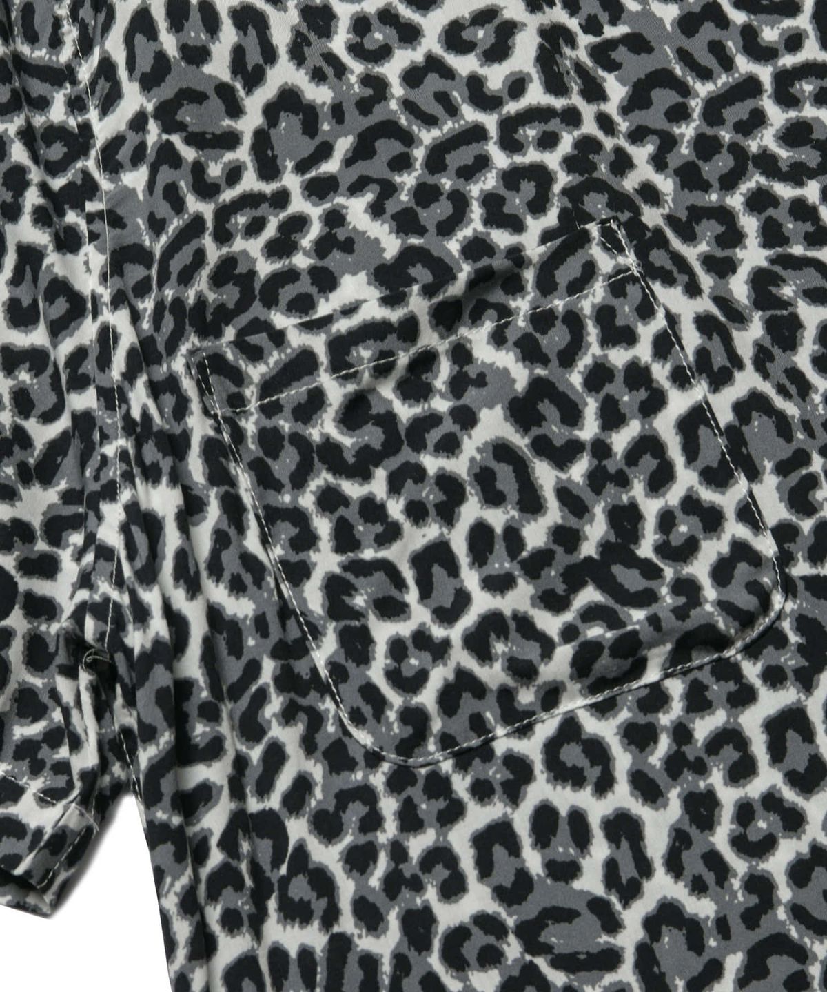 롤링스튜디오(ROLLINGSTUDIOS) HAWAIAN SHIRT LEOPARD WHITE_BLACK
