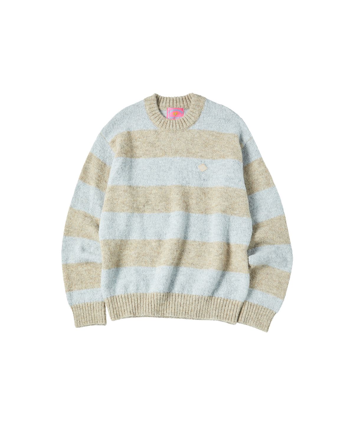 꼬모니노즈(COMONINOZ) HAIRY STRIPE PULLOVER [BEIGE]