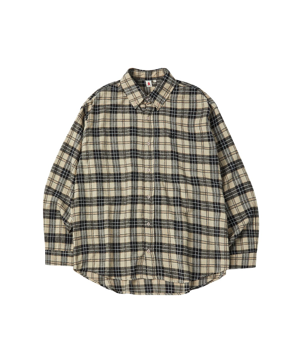 꼬모니노즈(COMONINOZ) FLANEL CHECK SHIRT [BLACK]