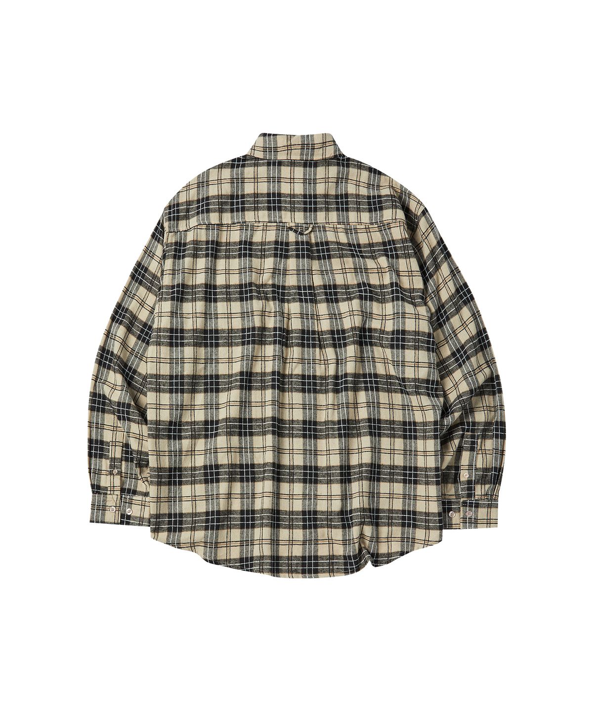 꼬모니노즈(COMONINOZ) FLANEL CHECK SHIRT [BLACK]