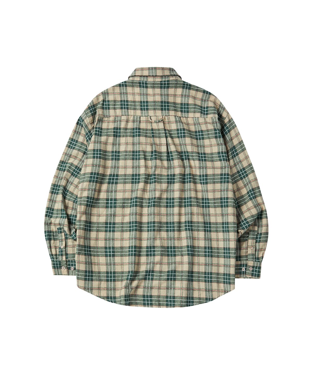 꼬모니노즈(COMONINOZ) FLANEL CHECK SHIRT [GREEN]