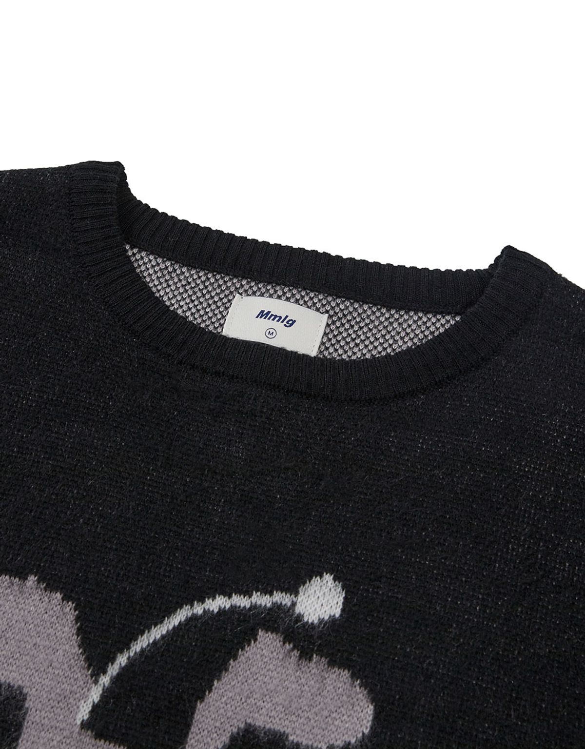 엠엠엘지(MMLG) [Mmlg] HOLIDAY MELGE KNIT (BLACK)