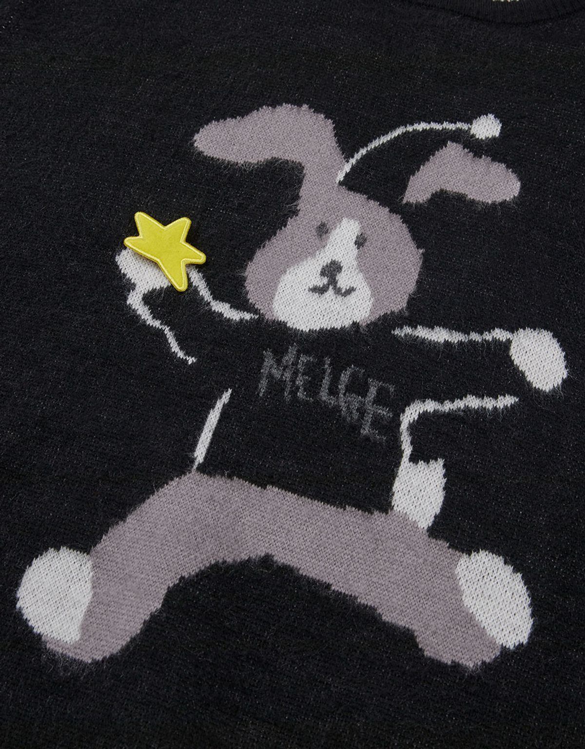 엠엠엘지(MMLG) [Mmlg] HOLIDAY MELGE KNIT (BLACK)