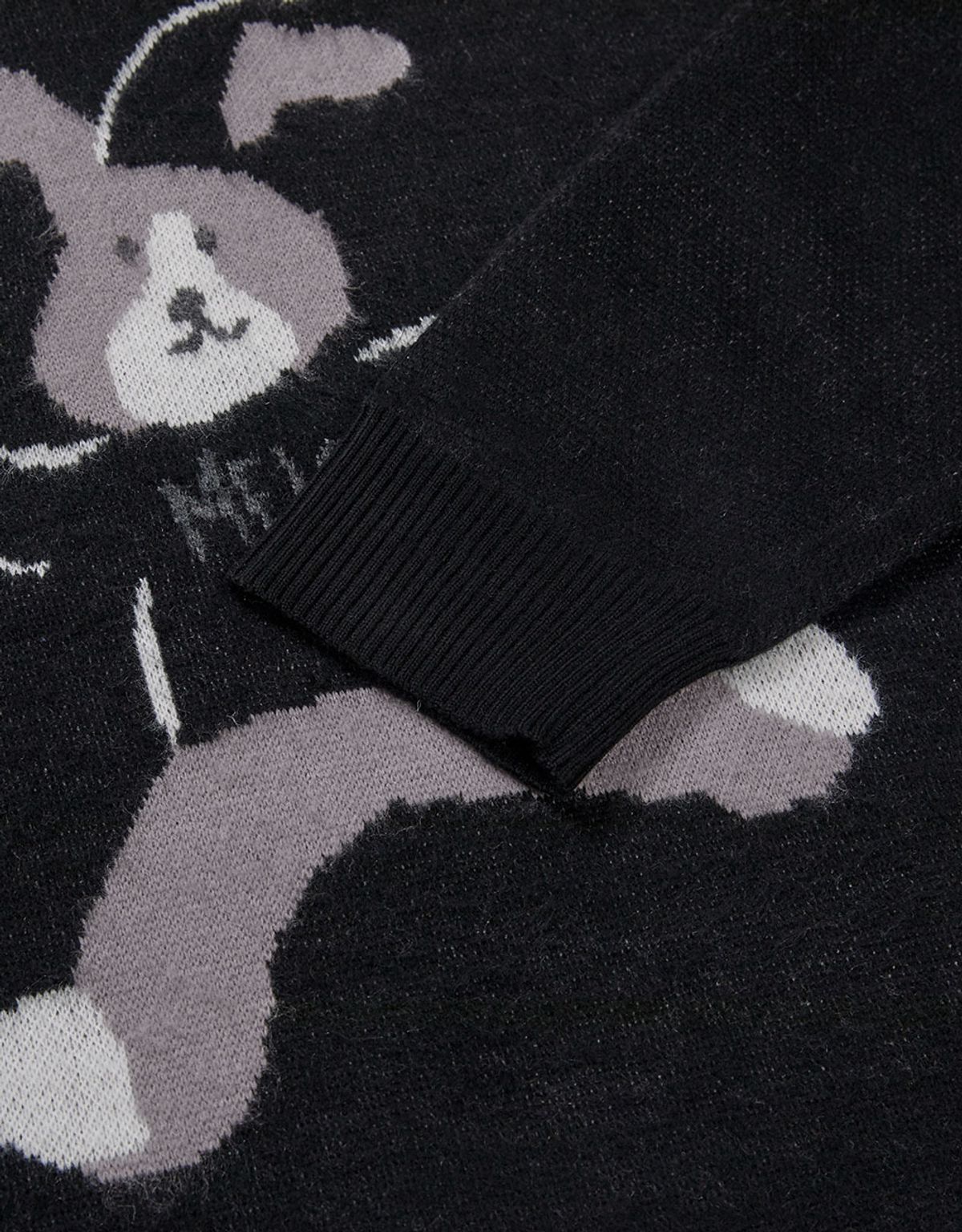 엠엠엘지(MMLG) [Mmlg] HOLIDAY MELGE KNIT (BLACK)