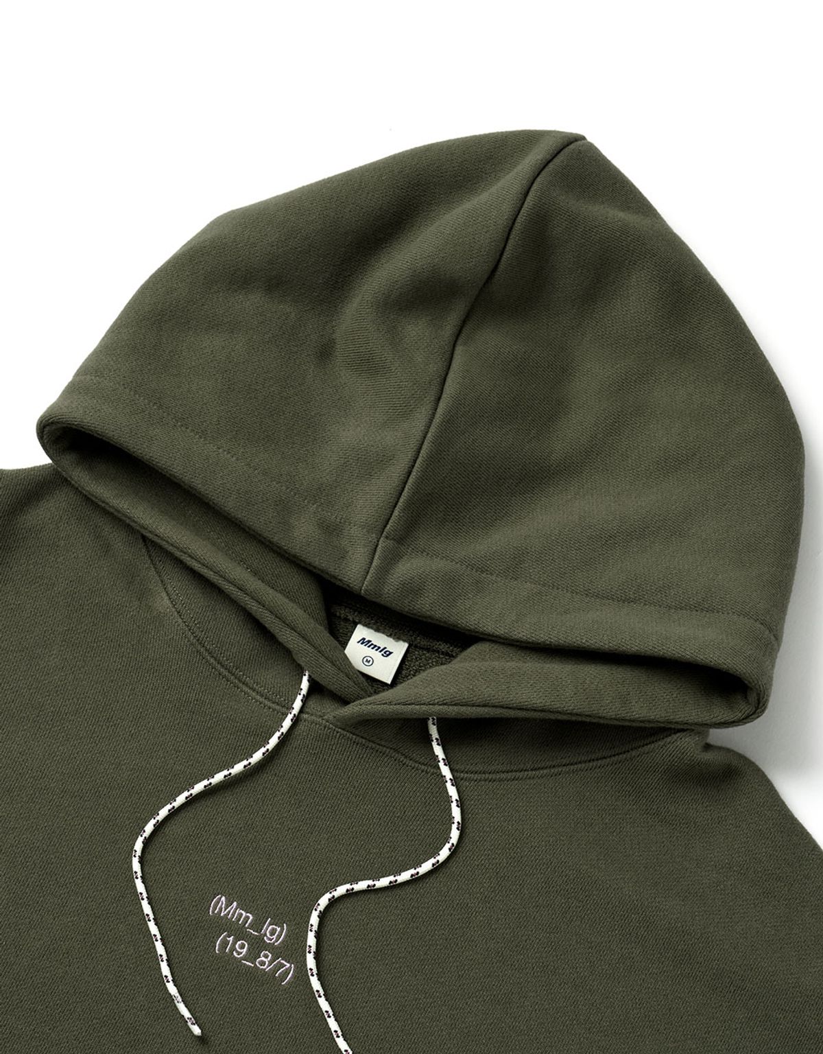 엠엠엘지(MMLG) [Mmlg] STITCH PLAY HOODIE (MOSS KHAKI)