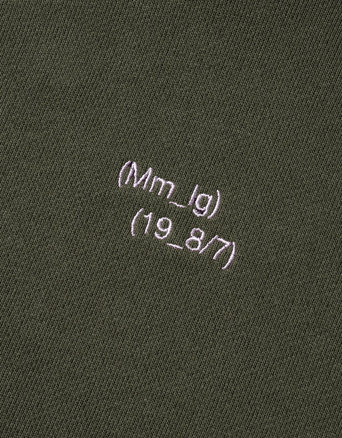엠엠엘지(MMLG) [Mmlg] STITCH PLAY HOODIE (MOSS KHAKI)