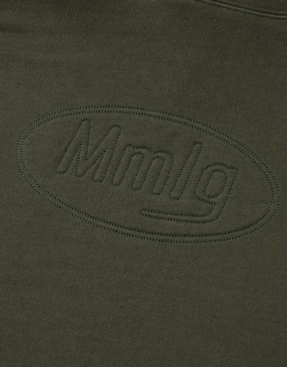 엠엠엘지(MMLG) [Mmlg] STITCH PLAY HOODIE (MOSS KHAKI)