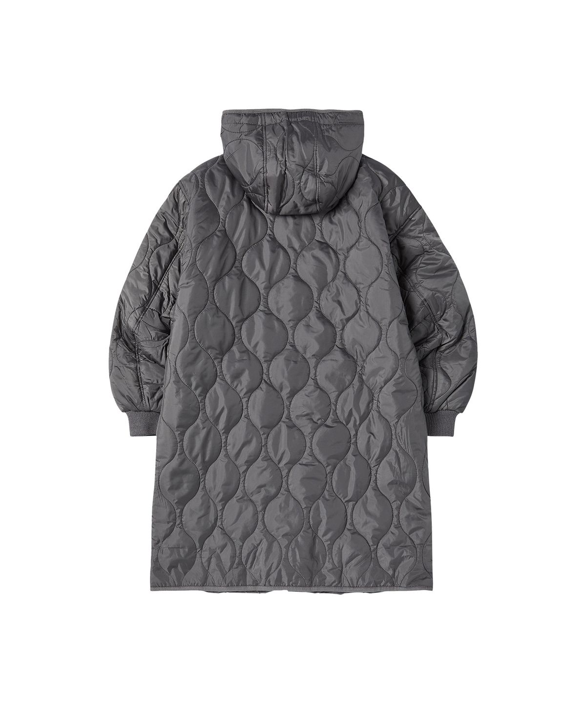 꼬모니노즈(COMONINOZ) QUILTED HOOD JUMPER [CHARCOAL]