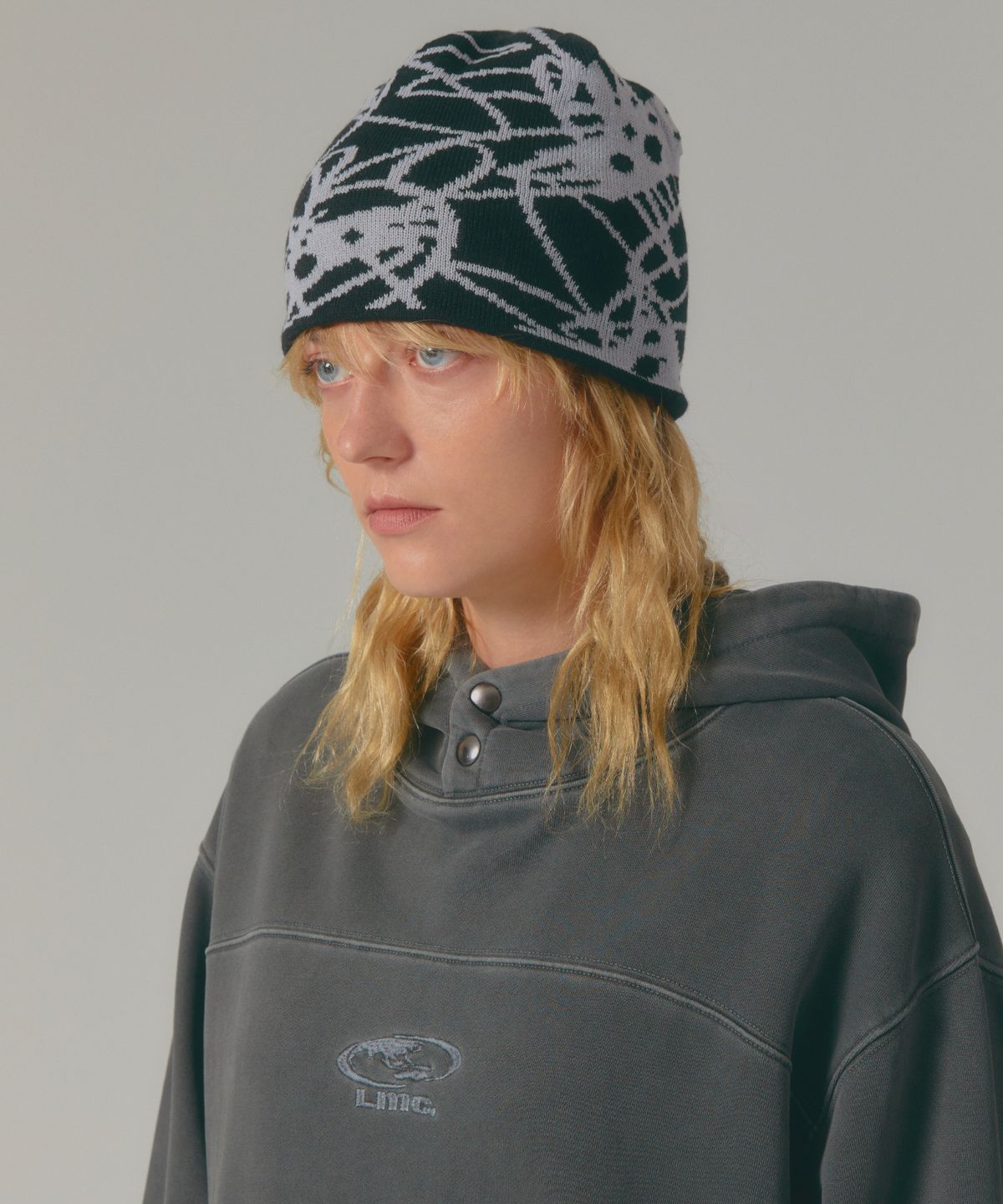엘엠씨(LMC) FLOWER UNCUFFED BEANIE gray