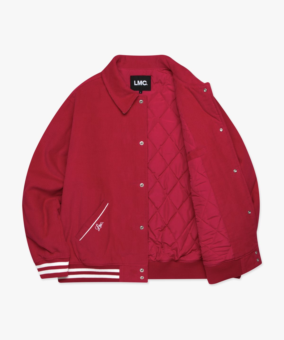 엘엠씨(LMC) CORDUROY VARSITY JACKET red