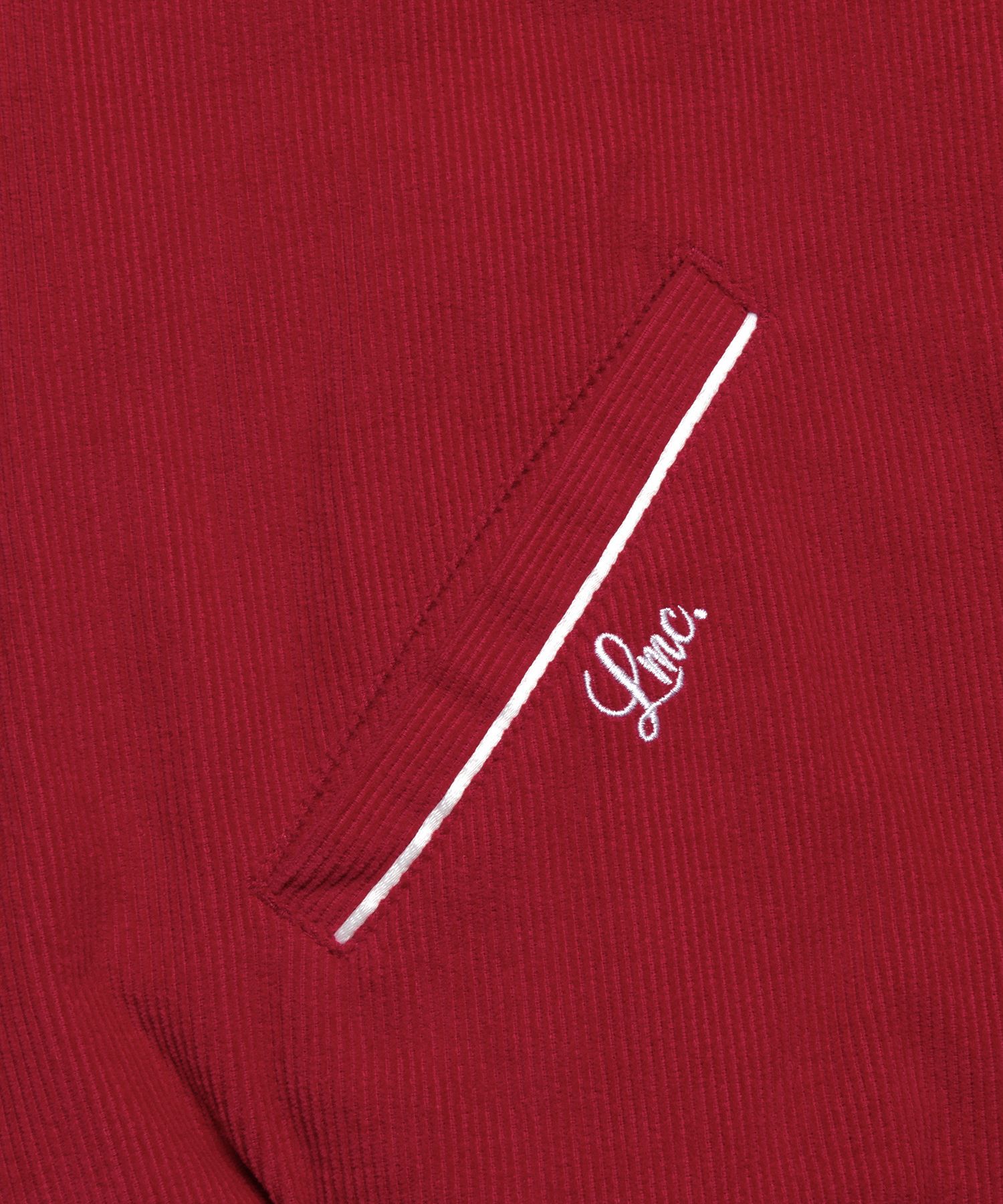 MUSINSA | LMC CORDUROY VARSITY JACKET red