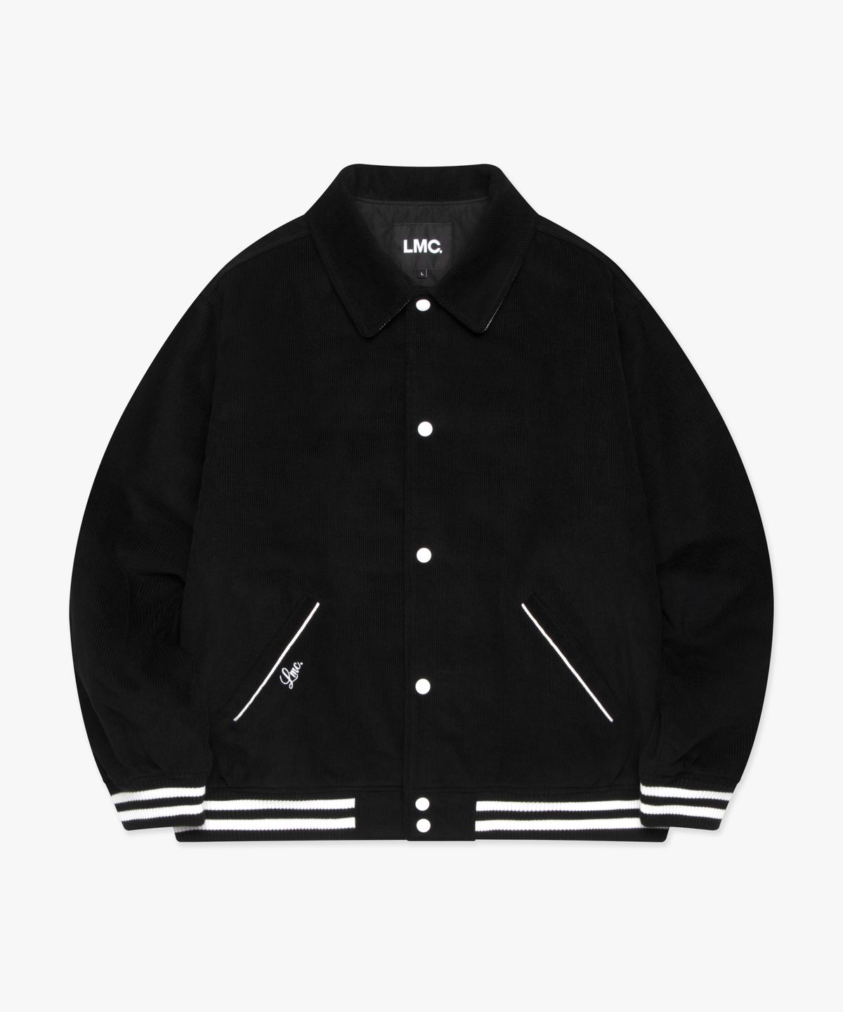 엘엠씨(LMC) CORDUROY VARSITY JACKET black
