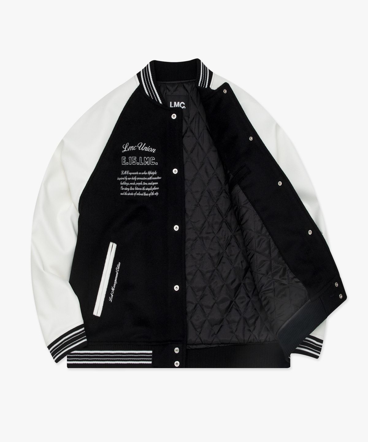 엘엠씨(LMC) UNION ANGEL VARSITY JACKET black