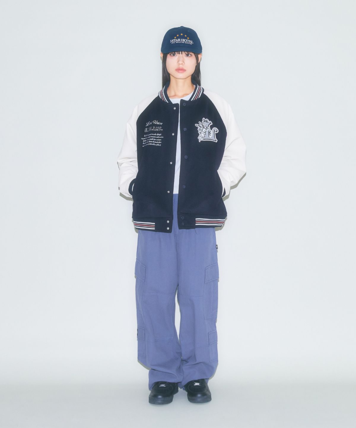엘엠씨(LMC) UNION ANGEL VARSITY JACKET black