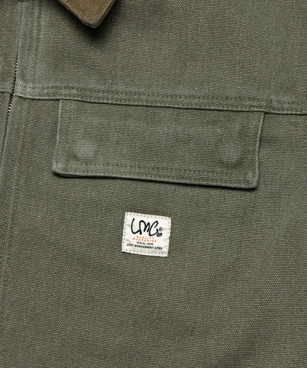 엘엠씨(LMC) WASHED CANVAS WORK JACKET olive