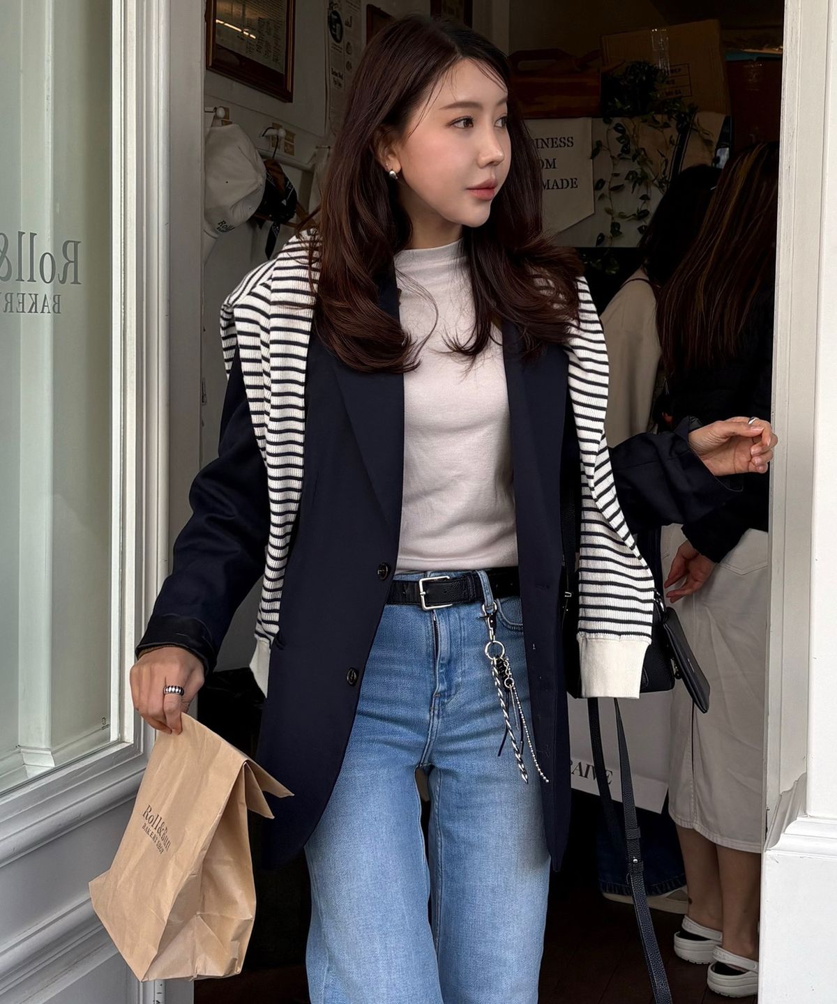 마코이(MACOI) 스쿠비드 컬러 체인 로고 키링 [블랙]