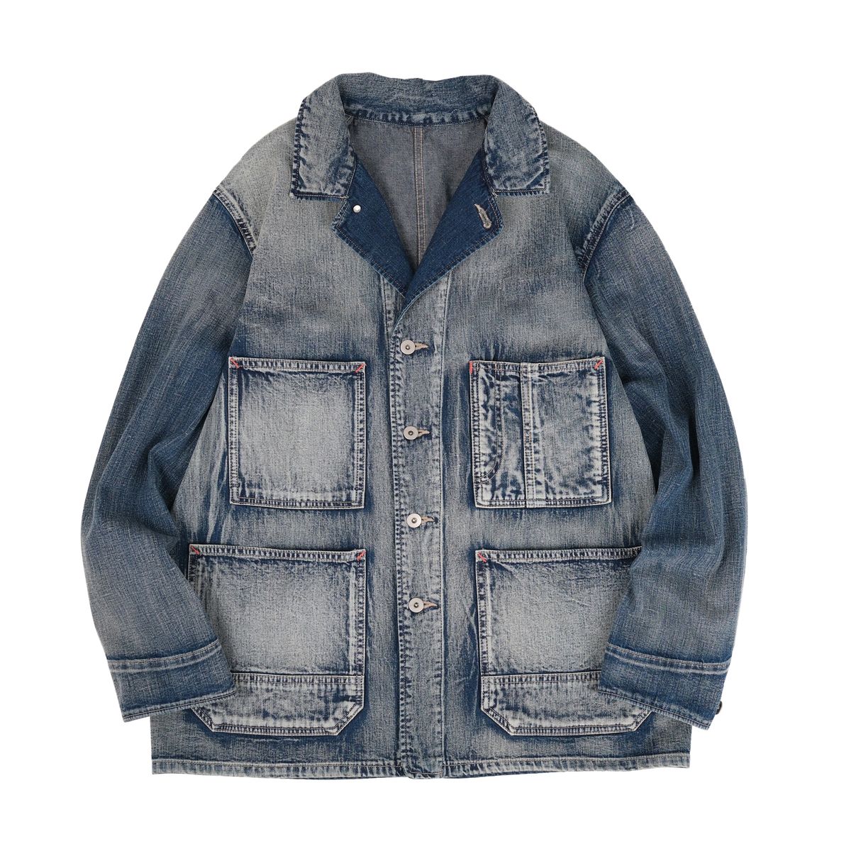 본로우(BONRROW) 40s Vintage Coverall Jacket_Bleach