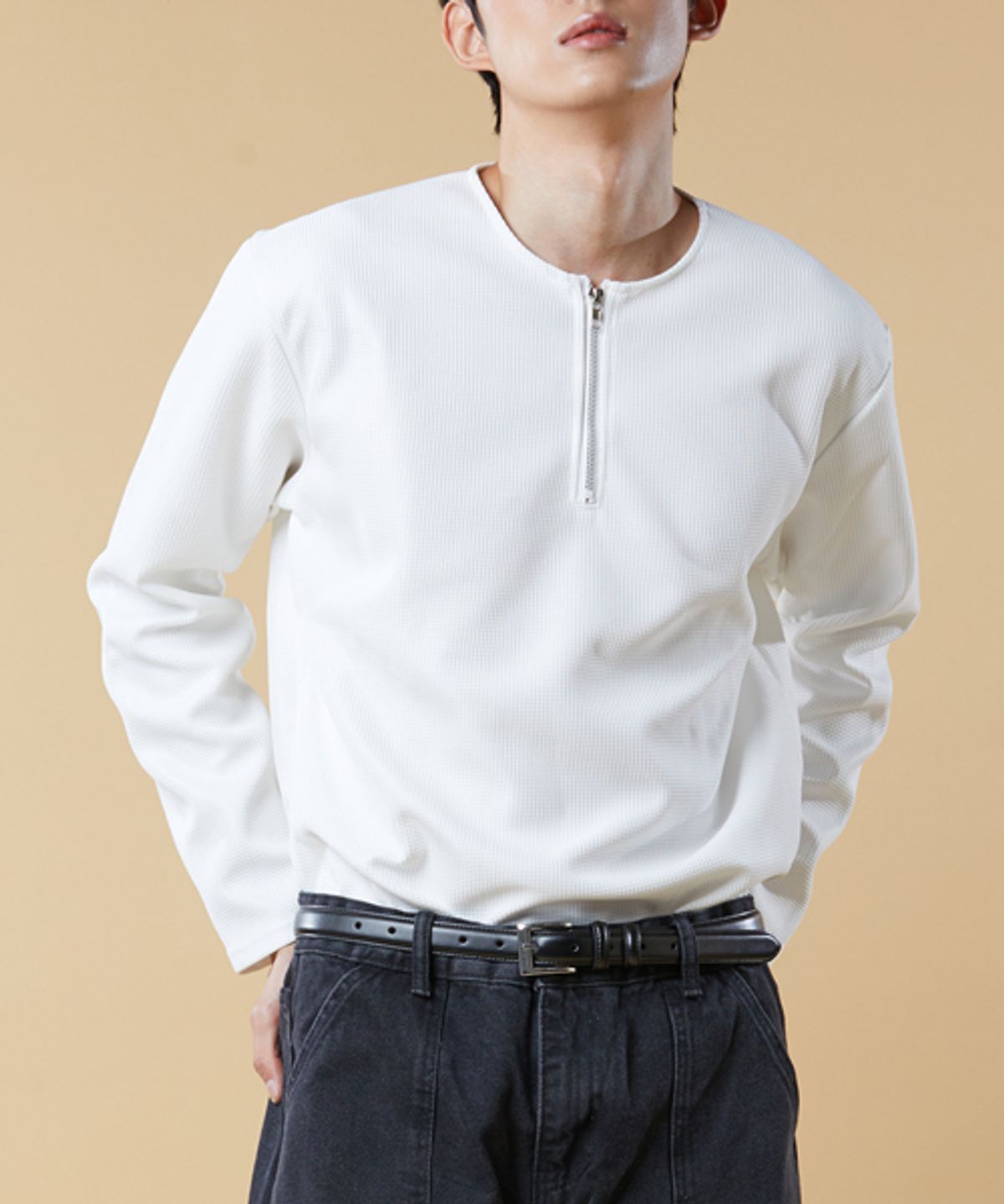 콜릿(KOLEAT) MEN 아노락 긴팔티 롱슬리브 [WHITE]