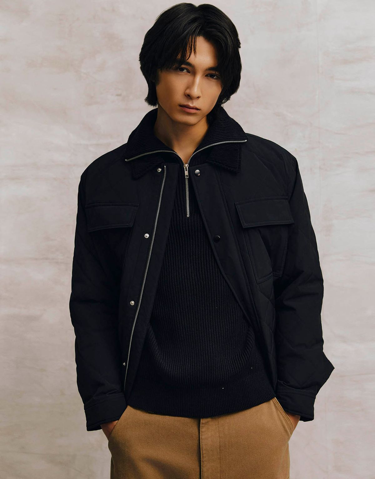 지오다노(GIORDANO) 덕다운 코듀로이 카라 경량 패딩 074930 [2color]