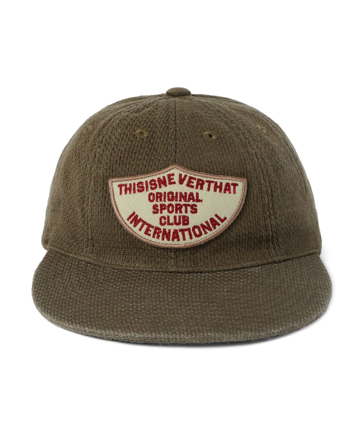 디스이즈네버댓(THISISNEVERTHAT) Washed Dobby Patch Cap Olive
