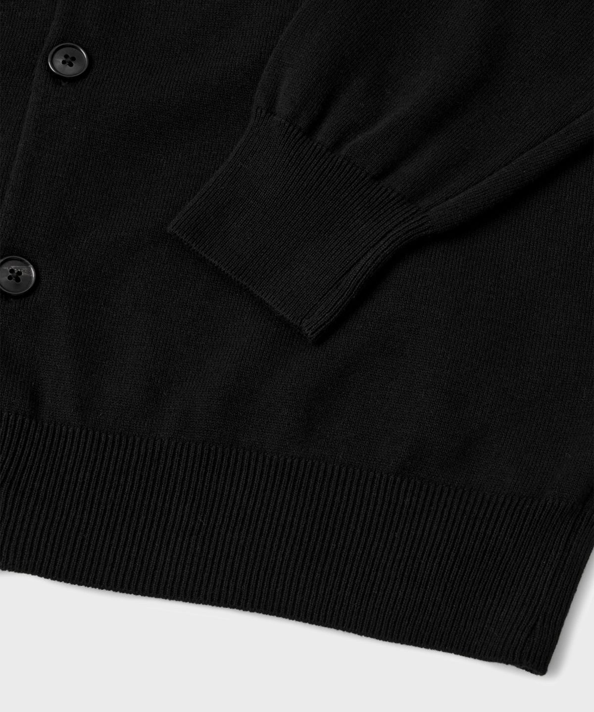 브랜디드(BRANDED) HARD TWIST COLLAR CARDIGAN [BLACK]