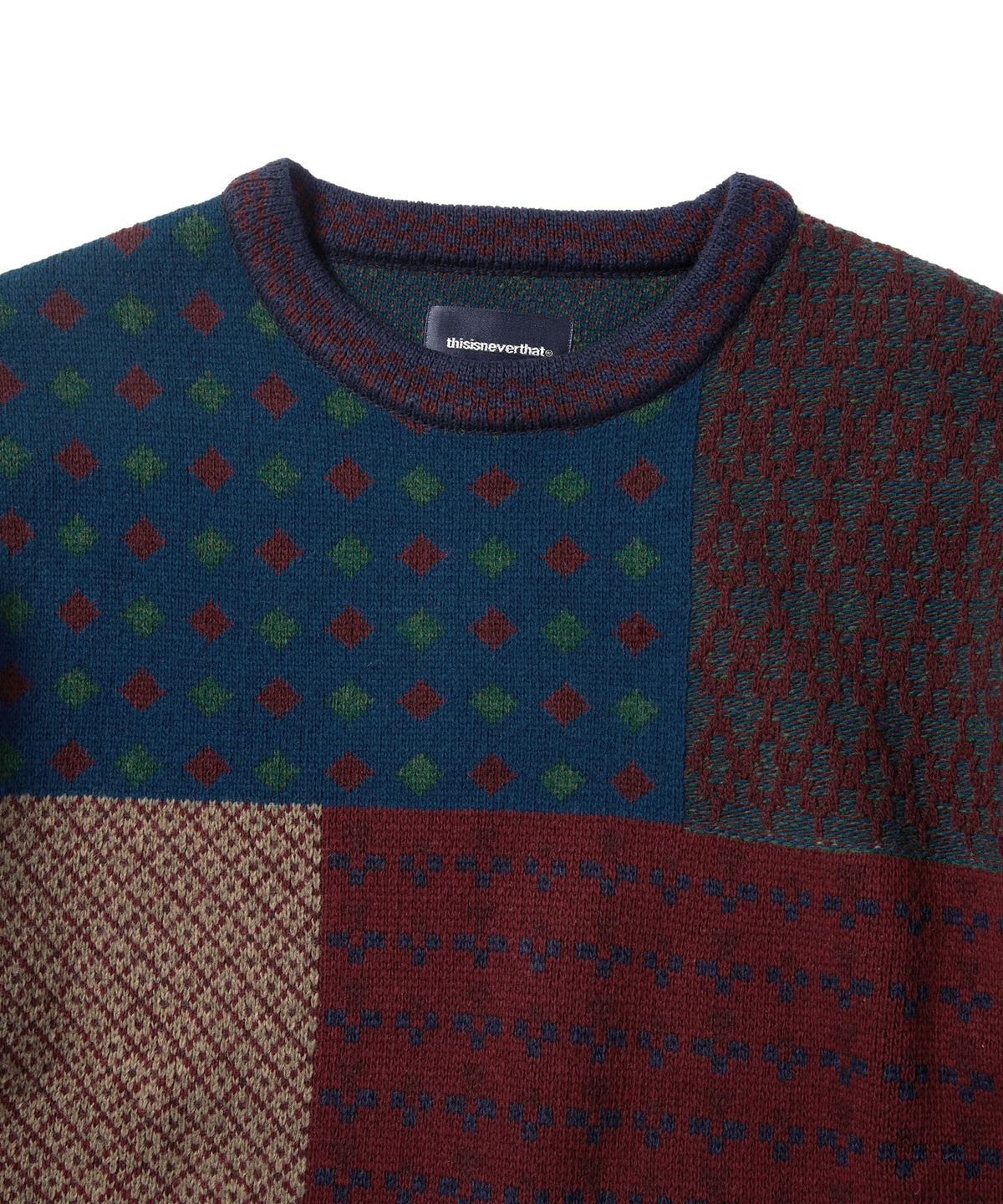 디스이즈네버댓(THISISNEVERTHAT) Block Knit L/S Top Multi
