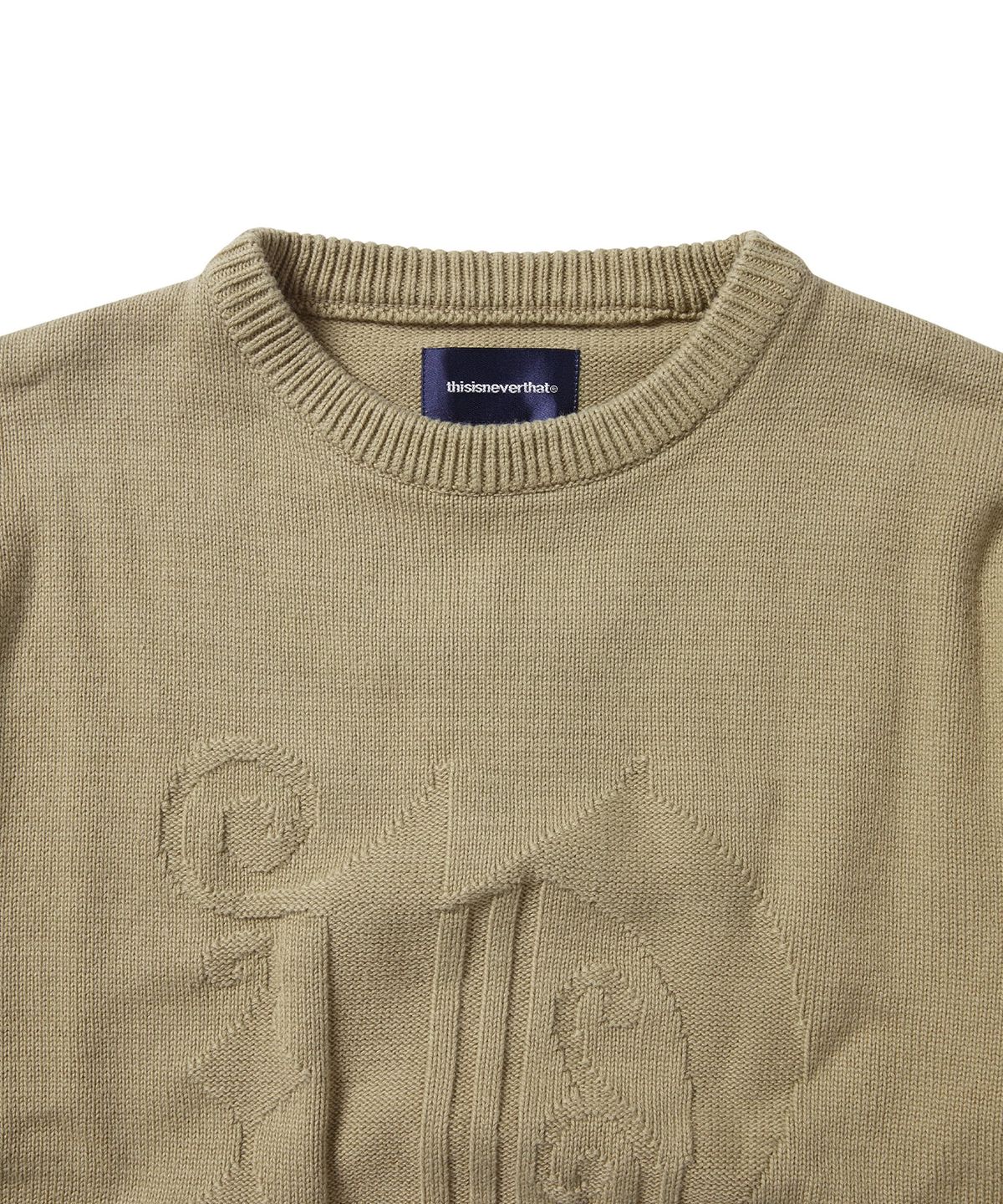 디스이즈네버댓(THISISNEVERTHAT) Fortuna N-Logo Sweater Beige