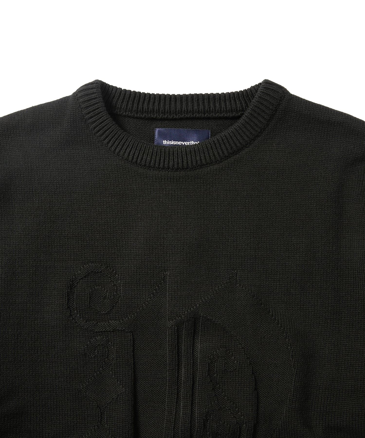 MUSINSA | thisisneverthat (FW24) Fortuna N-Logo Sweater Black