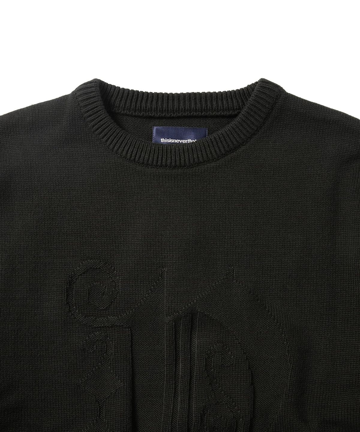디스이즈네버댓(THISISNEVERTHAT) (FW24) Fortuna N-Logo Sweater Black