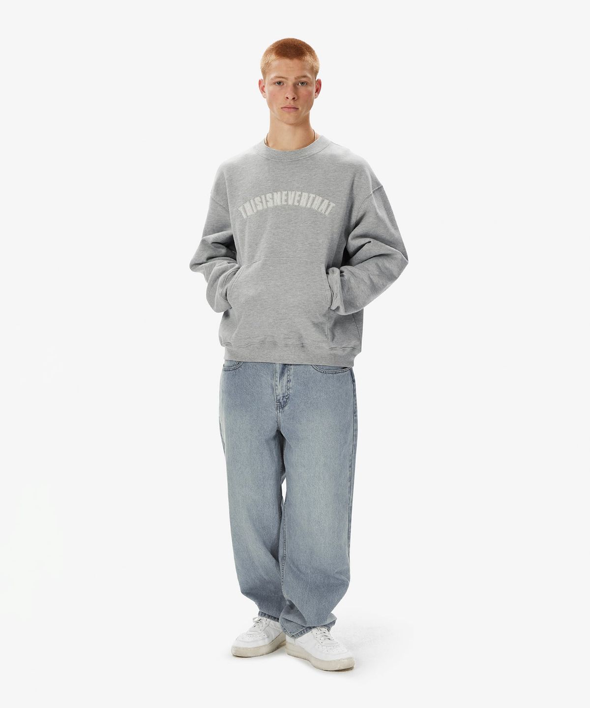 디스이즈네버댓(THISISNEVERTHAT) Pocket Crewneck Heather Grey