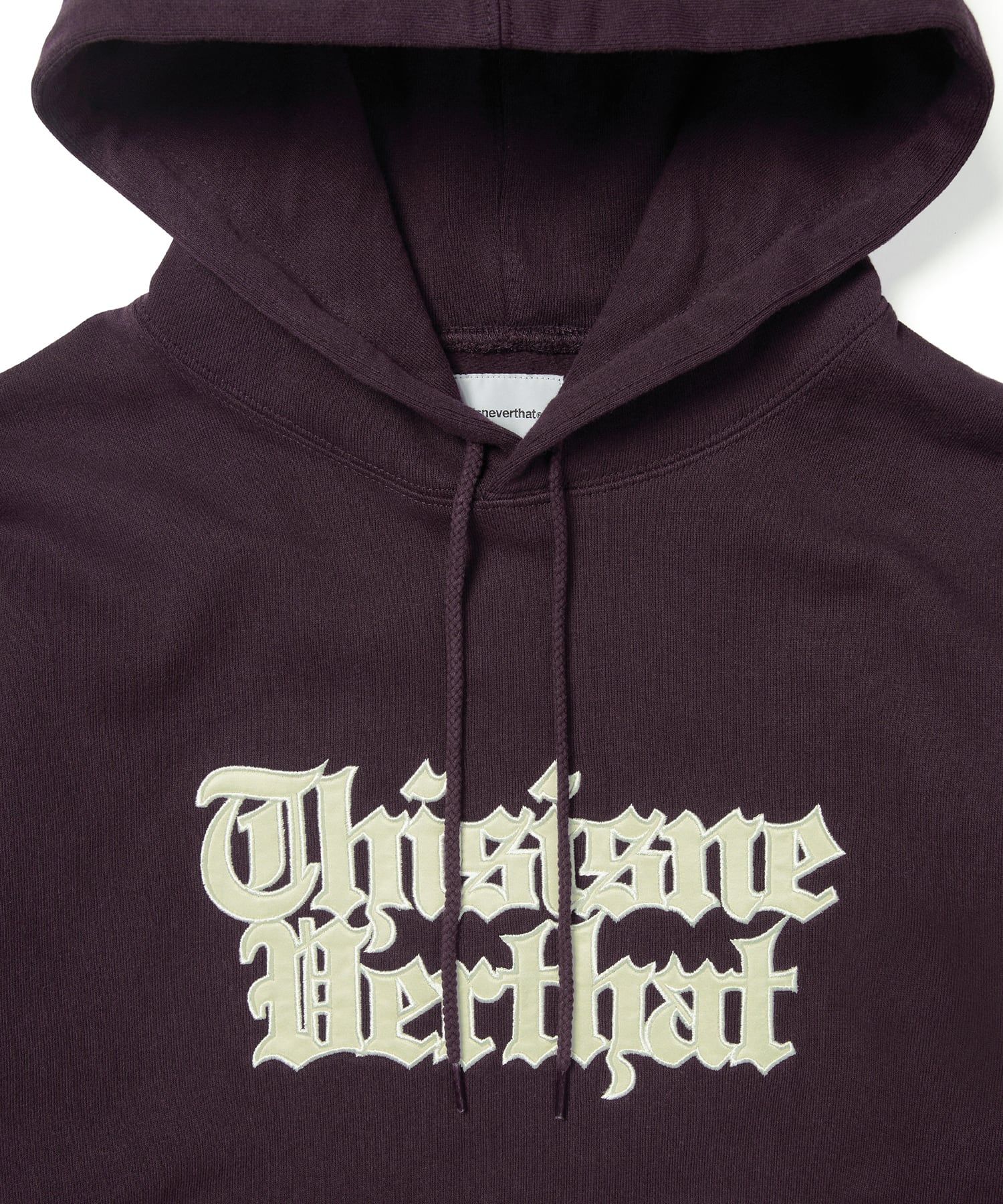 【THISISNEVERTHAT】Old English Logo Hoodie Wine thisisneverthat Old English Logo Hoodie - Wine