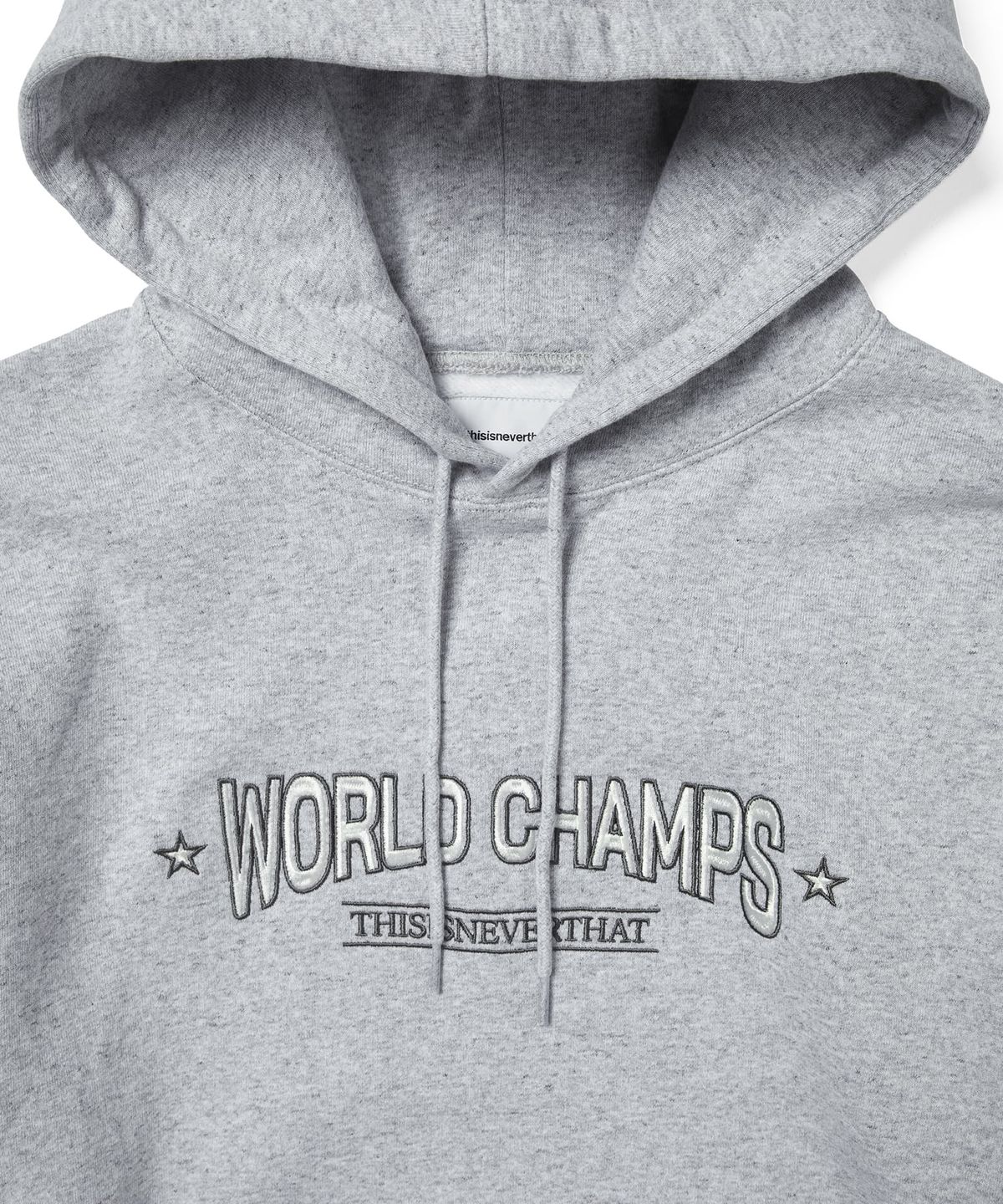 디스이즈네버댓(THISISNEVERTHAT) WORLD CHAMPS Hoodie Heather Grey