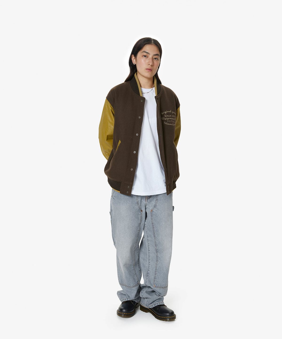 디스이즈네버댓(THISISNEVERTHAT) ULTRAS Varsity Jacket Brown