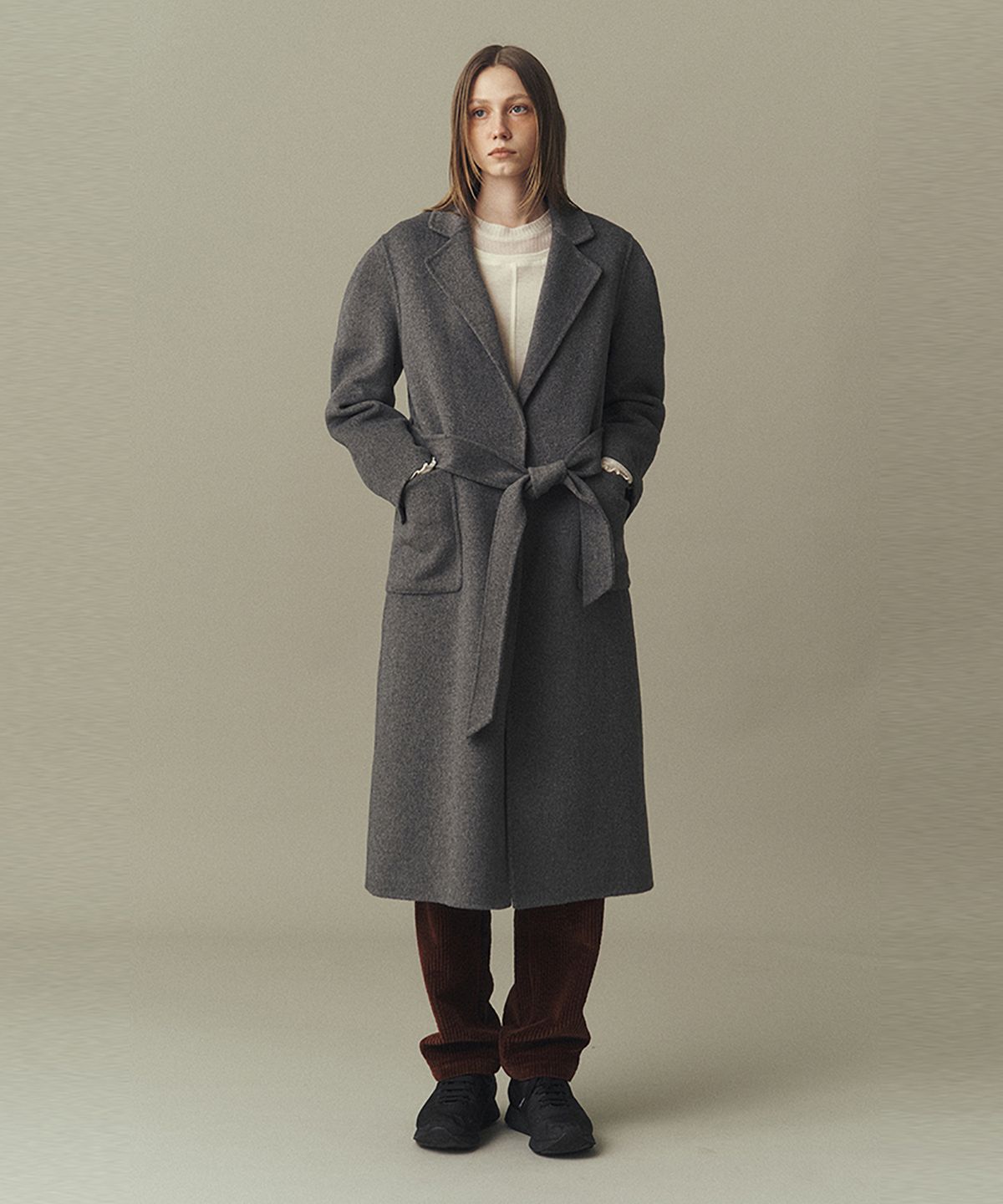아위(AHWE) PUFF SLEEVES HANDMADE COAT_MISTY GREY