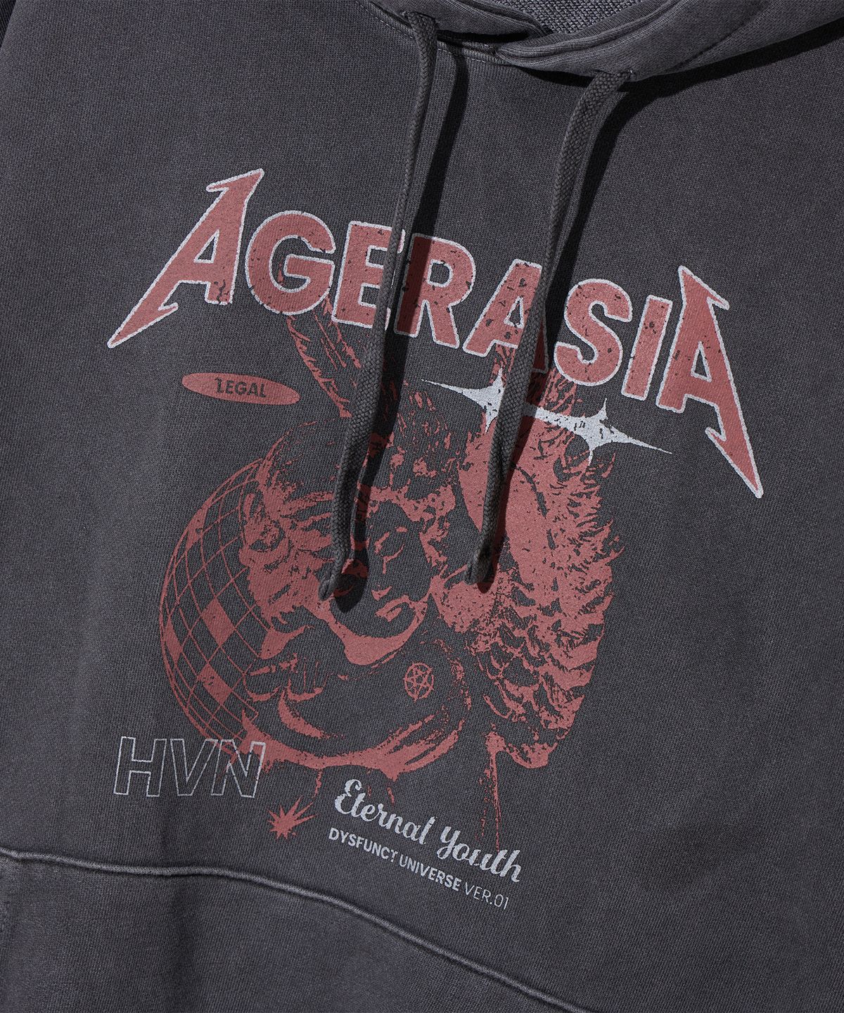 디스펑트(DYSFUNCT) HVN PIGMENT HOODIE(CHARCOAL)