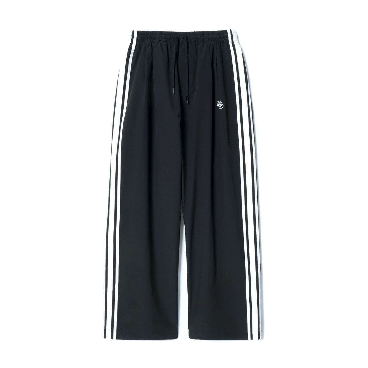 노드(NOD) Side line Wide Nylon pants (Black)