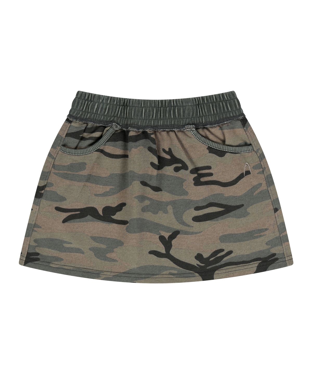 아캄(AAKAM) Camouflage Logo Sweat Skirt (Khaki)
