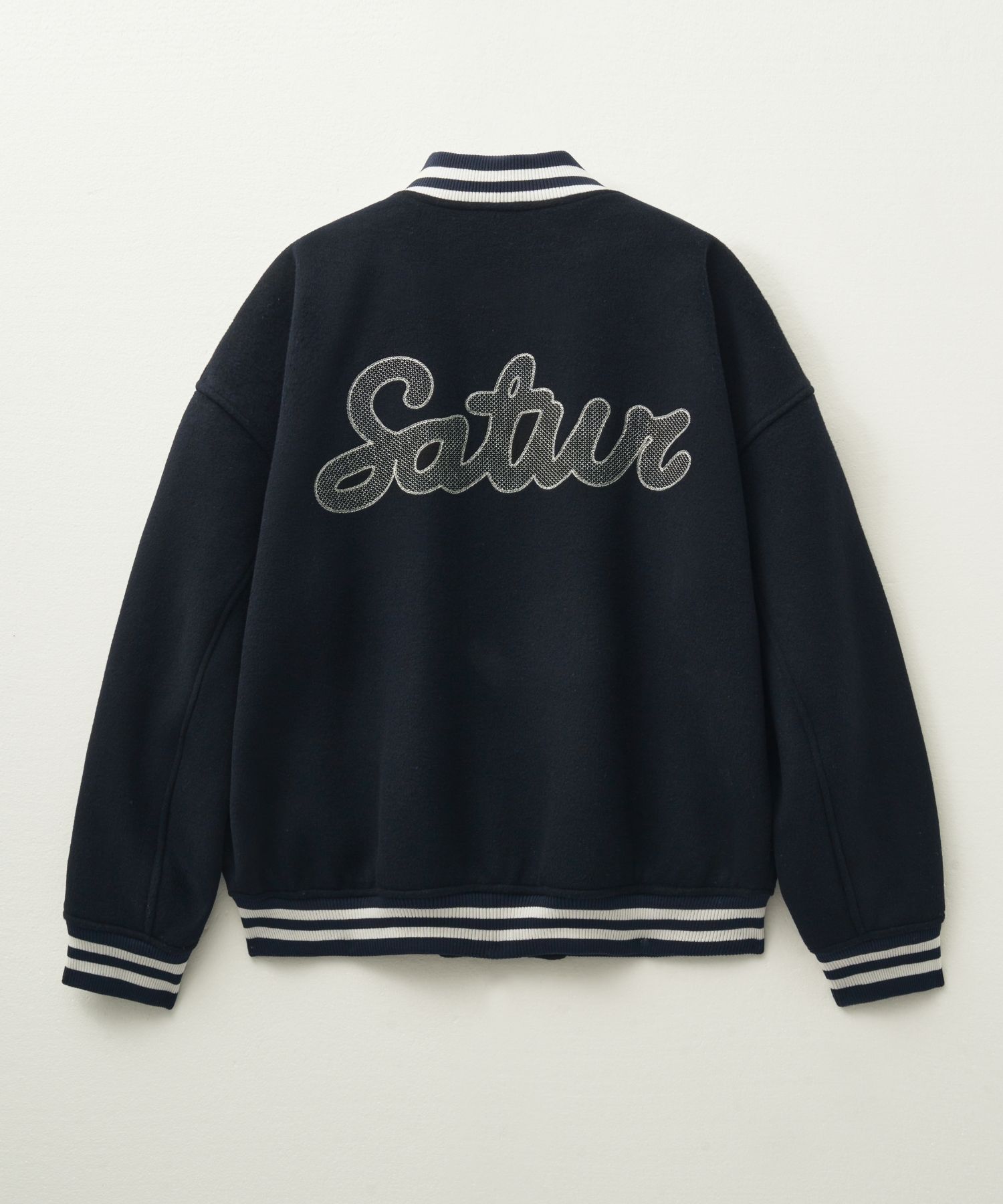 ★関税/送料込★Satur★S Applique Wool Varsity Jacket MUSINSA | SATUR S Applique Wool Varsity Jacket Navy