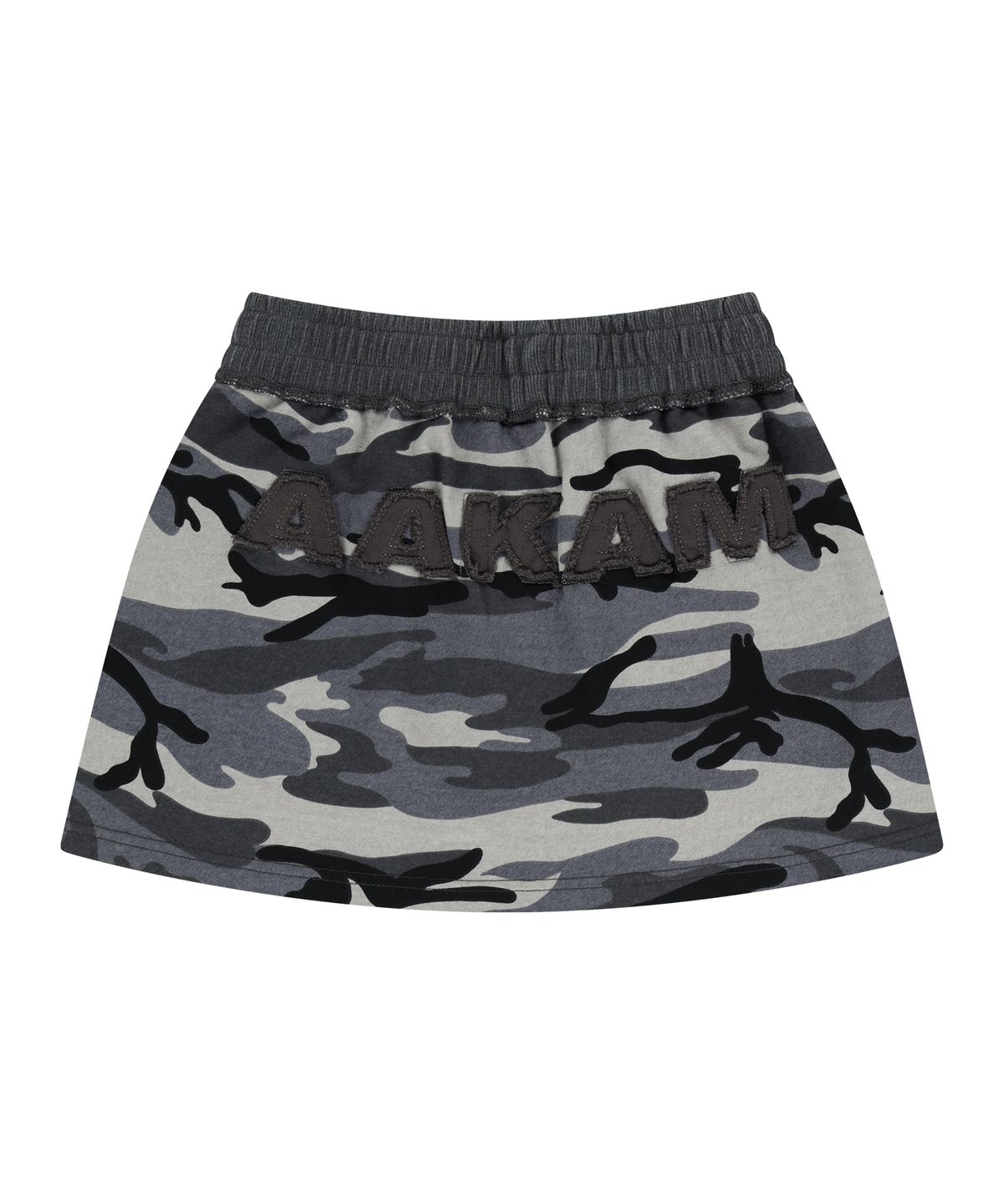 아캄(AAKAM) Camouflage Logo Sweat Skirt (Gray)