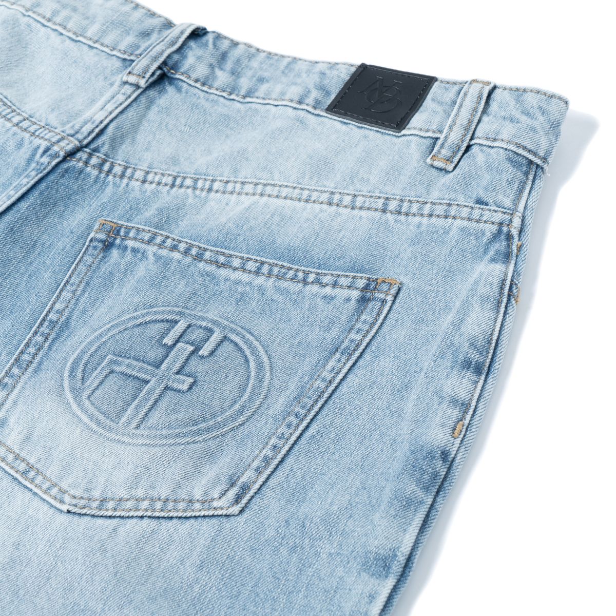 노드(NOD) Glen Wide Baggy Denim pants (Light blue)
